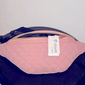 Vegan Plush Pink Puff  NWT Waist Bag